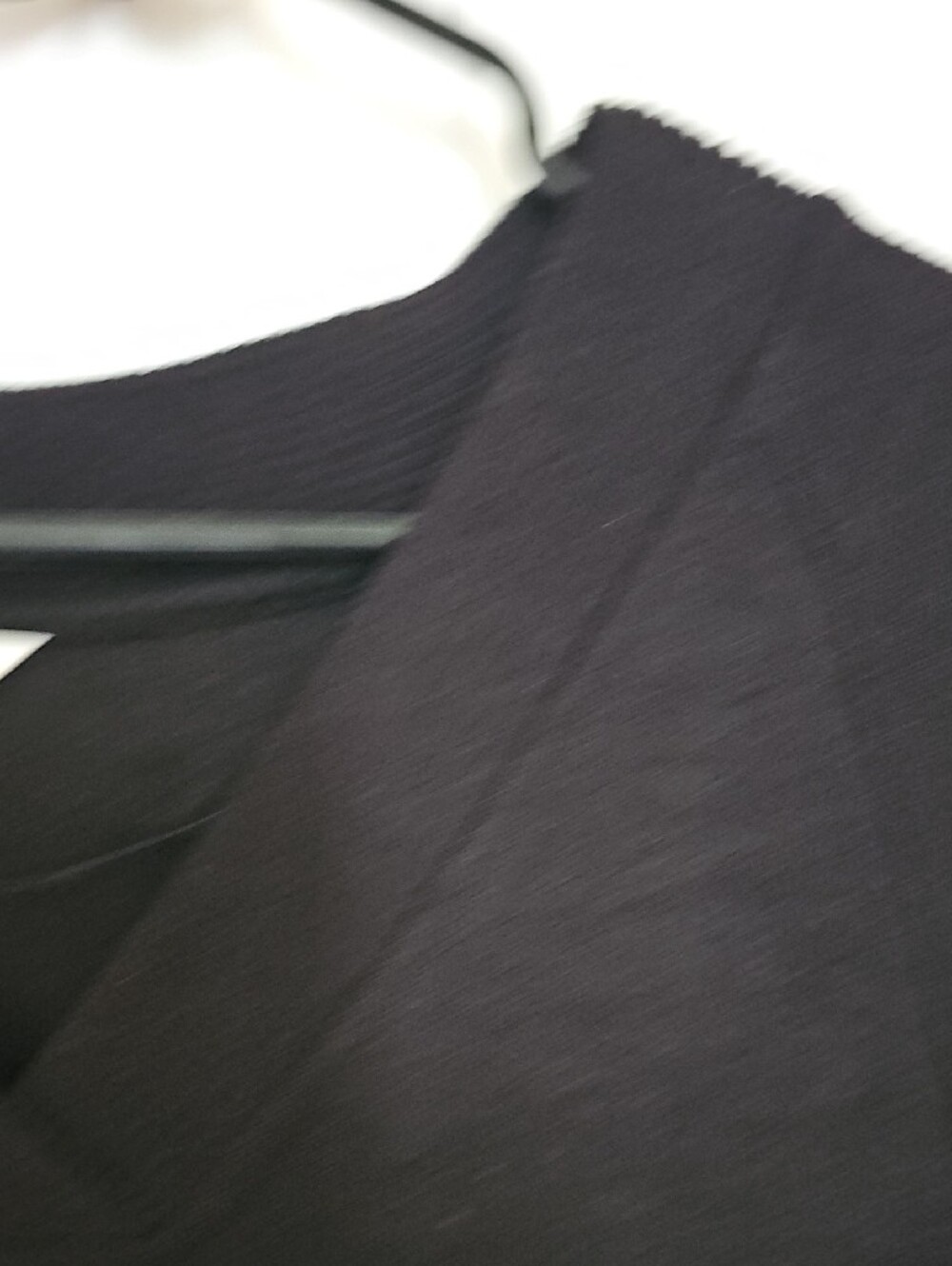 Joe Fresh Black Ribbed V-Neck Top - Picture 7 of 8